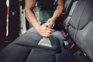 cleaning car interior